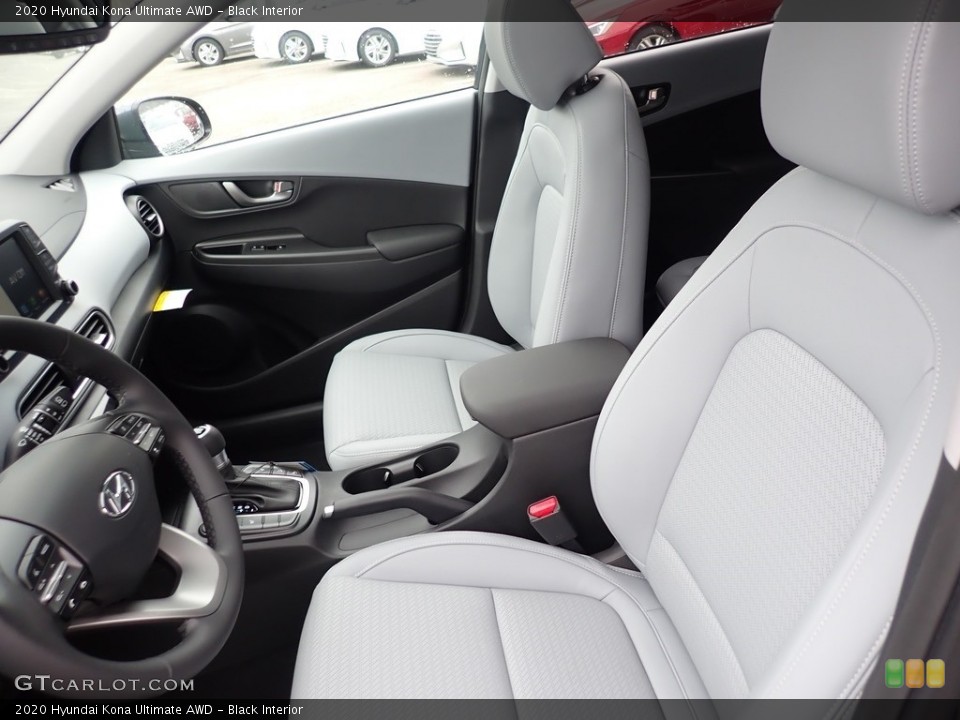 Black Interior Front Seat for the 2020 Hyundai Kona Ultimate AWD #137371942