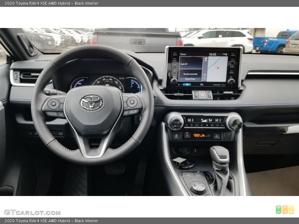 Black Interior Dashboard for the 2020 Toyota RAV4 XSE AWD Hybrid #137378998