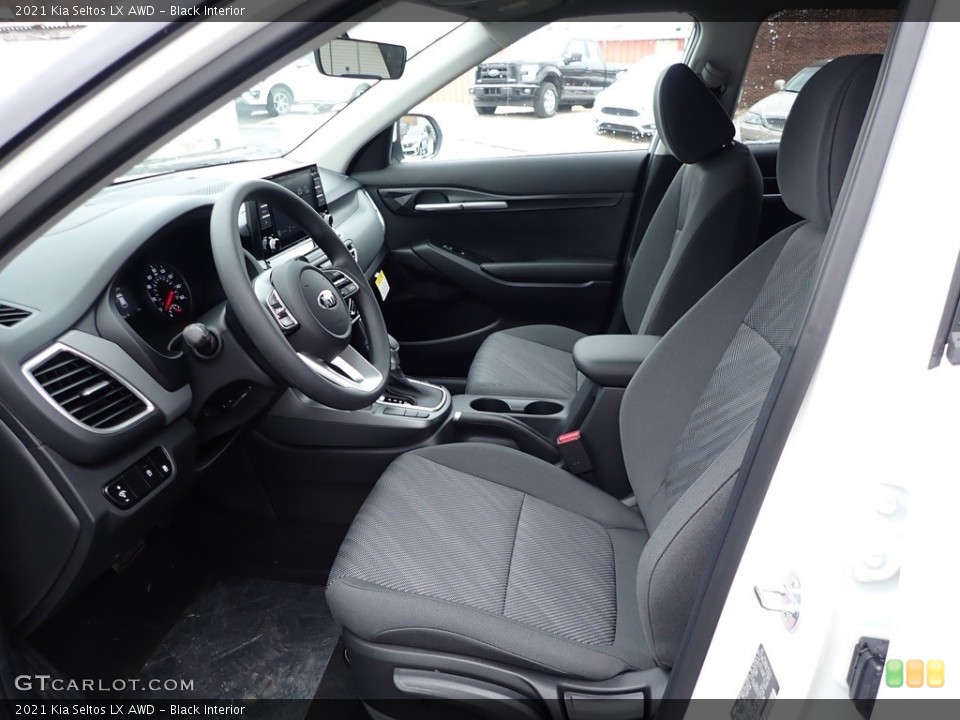 Black Interior Front Seat for the 2021 Kia Seltos LX AWD #137383777