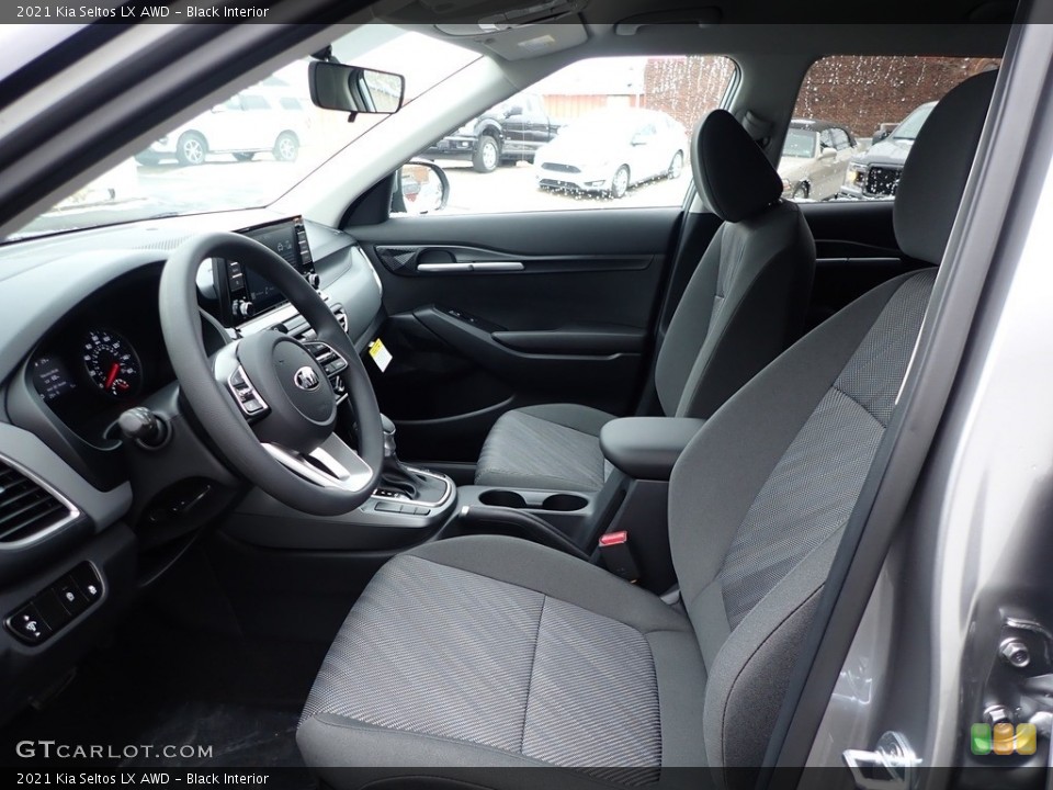 Black Interior Front Seat for the 2021 Kia Seltos LX AWD #137384257