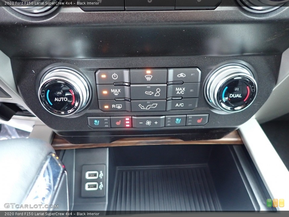 Black Interior Controls for the 2020 Ford F150 Lariat SuperCrew 4x4 #137385430