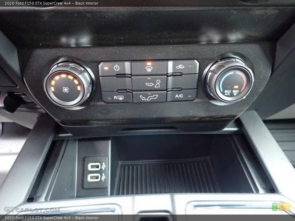 Black Interior Controls for the 2020 Ford F150 STX SuperCrew 4x4 #137386996