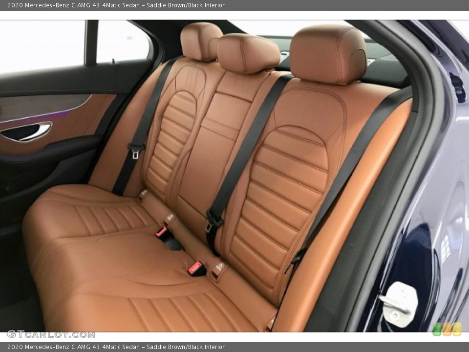 Saddle Brown/Black Interior Rear Seat for the 2020 Mercedes-Benz C AMG 43 4Matic Sedan #137391679