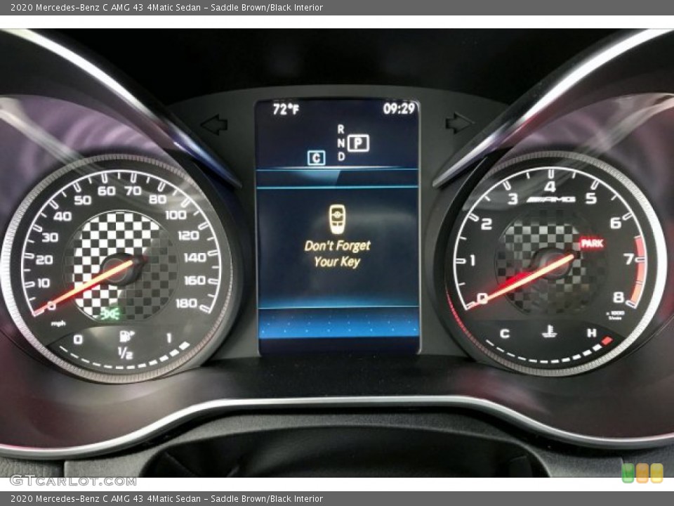 Saddle Brown/Black Interior Gauges for the 2020 Mercedes-Benz C AMG 43 4Matic Sedan #137391775