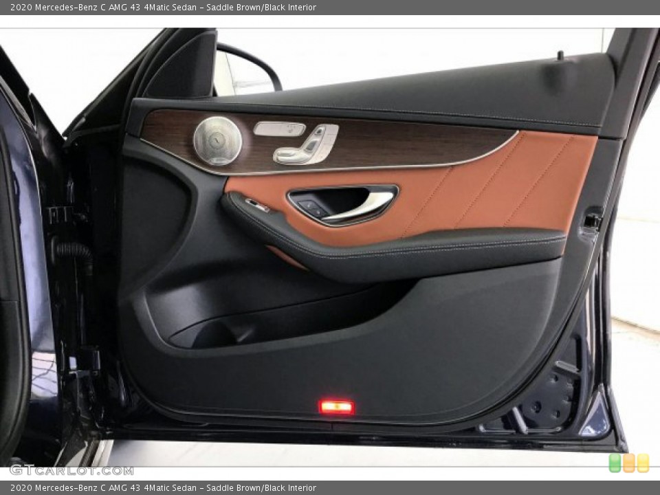 Saddle Brown/Black Interior Door Panel for the 2020 Mercedes-Benz C AMG 43 4Matic Sedan #137391952