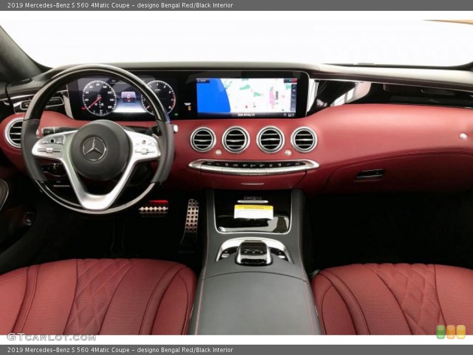 designo Bengal Red/Black Interior Dashboard for the 2019 Mercedes-Benz S 560 4Matic Coupe #137397132