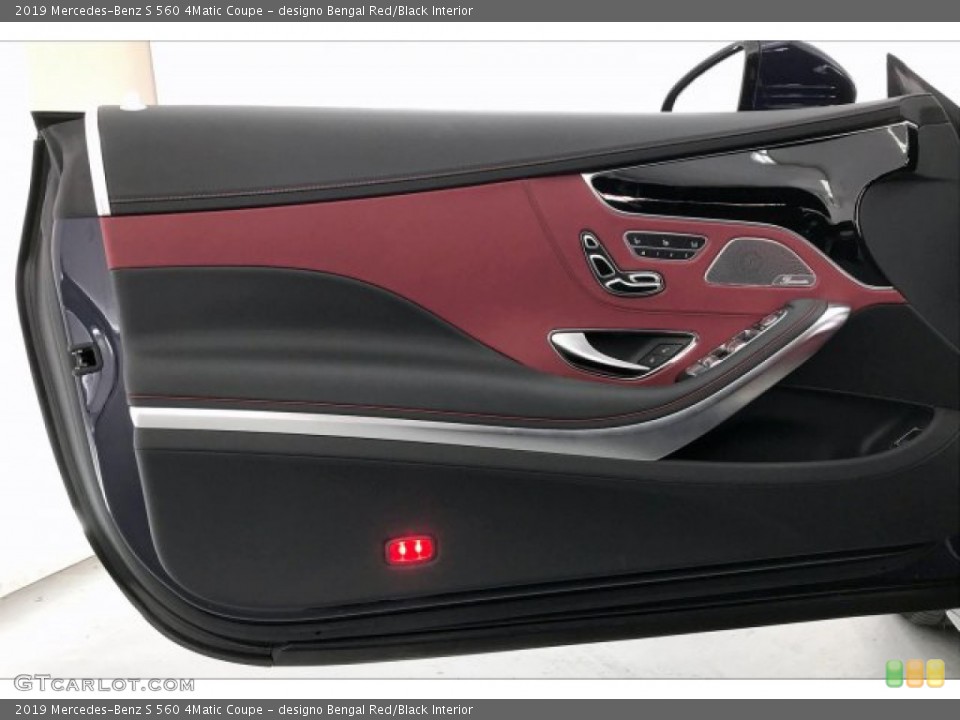 designo Bengal Red/Black Interior Door Panel for the 2019 Mercedes-Benz S 560 4Matic Coupe #137397303