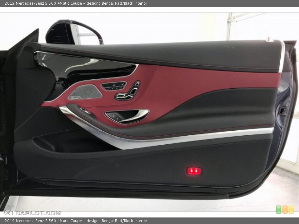 designo Bengal Red/Black Interior Door Panel for the 2019 Mercedes-Benz S 560 4Matic Coupe #137397411