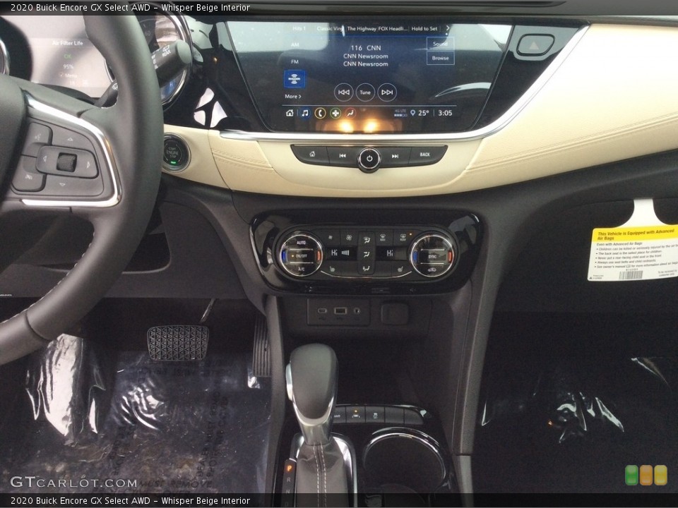 Whisper Beige Interior Dashboard for the 2020 Buick Encore GX Select AWD #137402247