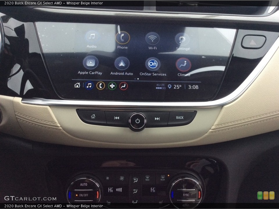 Whisper Beige Interior Controls for the 2020 Buick Encore GX Select AWD #137402274
