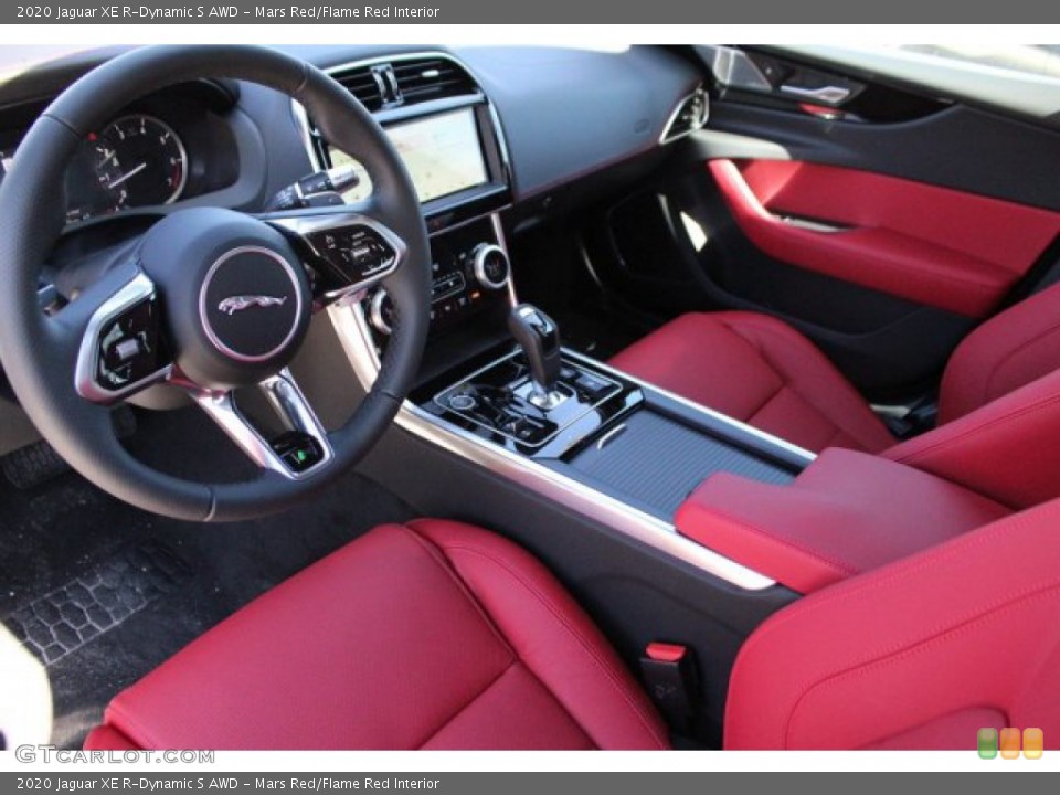Mars Red/Flame Red Interior Photo for the 2020 Jaguar XE R-Dynamic S AWD #137402733