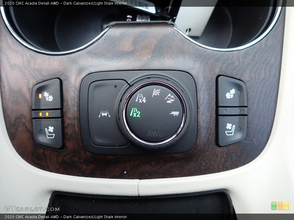 Dark Galvanized/Light Shale Interior Controls for the 2020 GMC Acadia Denali AWD #137408583