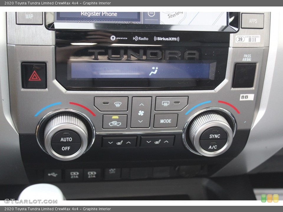 Graphite Interior Controls for the 2020 Toyota Tundra Limited CrewMax 4x4 #137414673