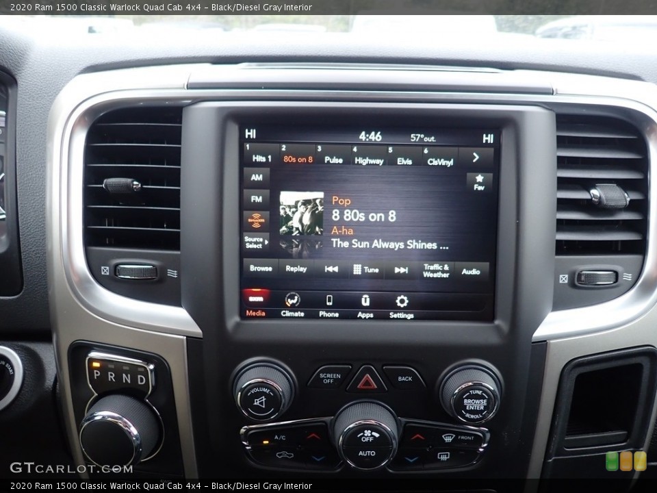 Black/Diesel Gray Interior Controls for the 2020 Ram 1500 Classic Warlock Quad Cab 4x4 #137423782
