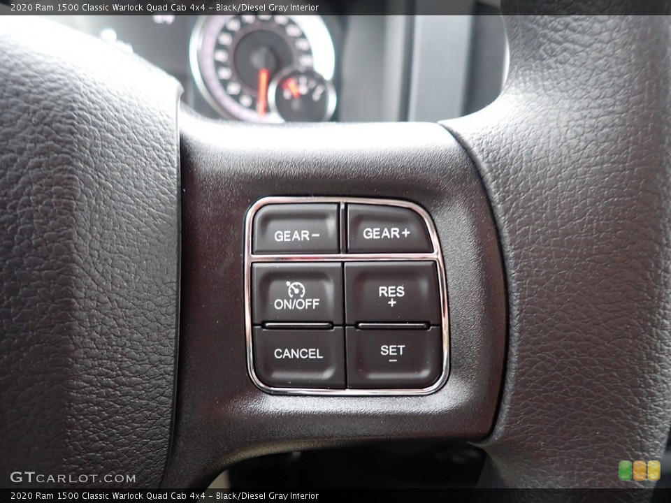 Black/Diesel Gray Interior Steering Wheel for the 2020 Ram 1500 Classic Warlock Quad Cab 4x4 #137423830