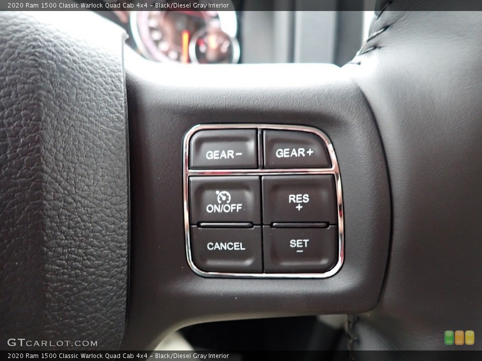 Black/Diesel Gray Interior Steering Wheel for the 2020 Ram 1500 Classic Warlock Quad Cab 4x4 #137424337