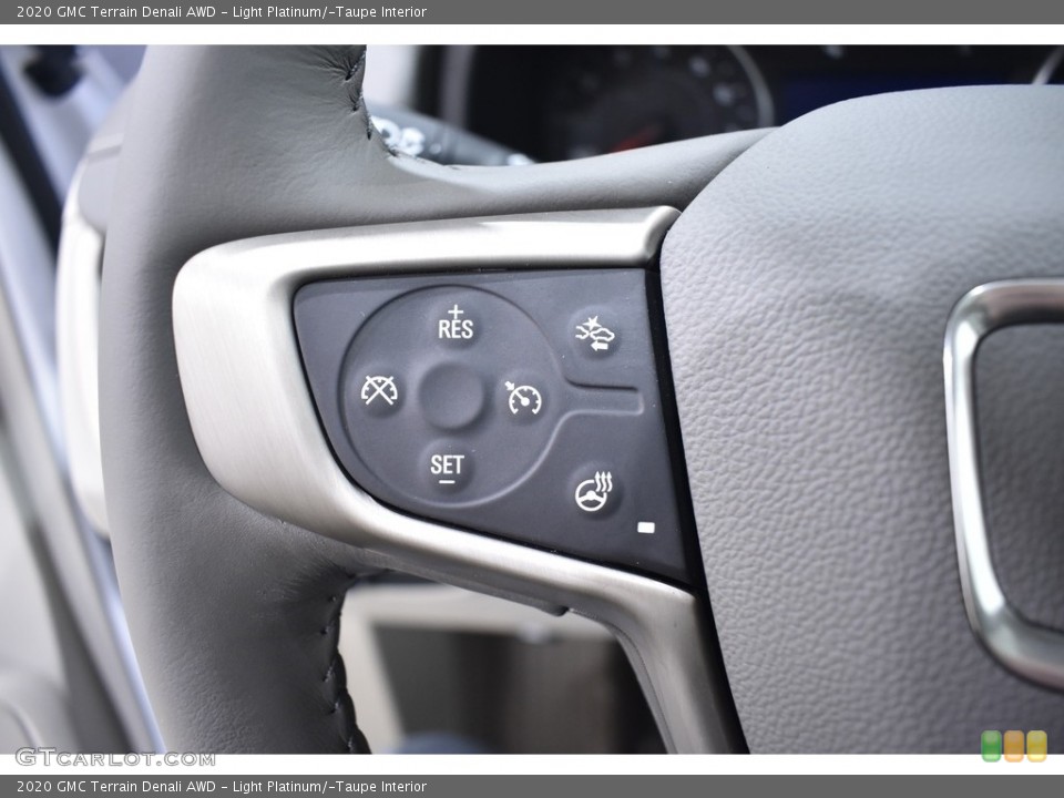 Light Platinum/­Taupe Interior Steering Wheel for the 2020 GMC Terrain Denali AWD #137424787