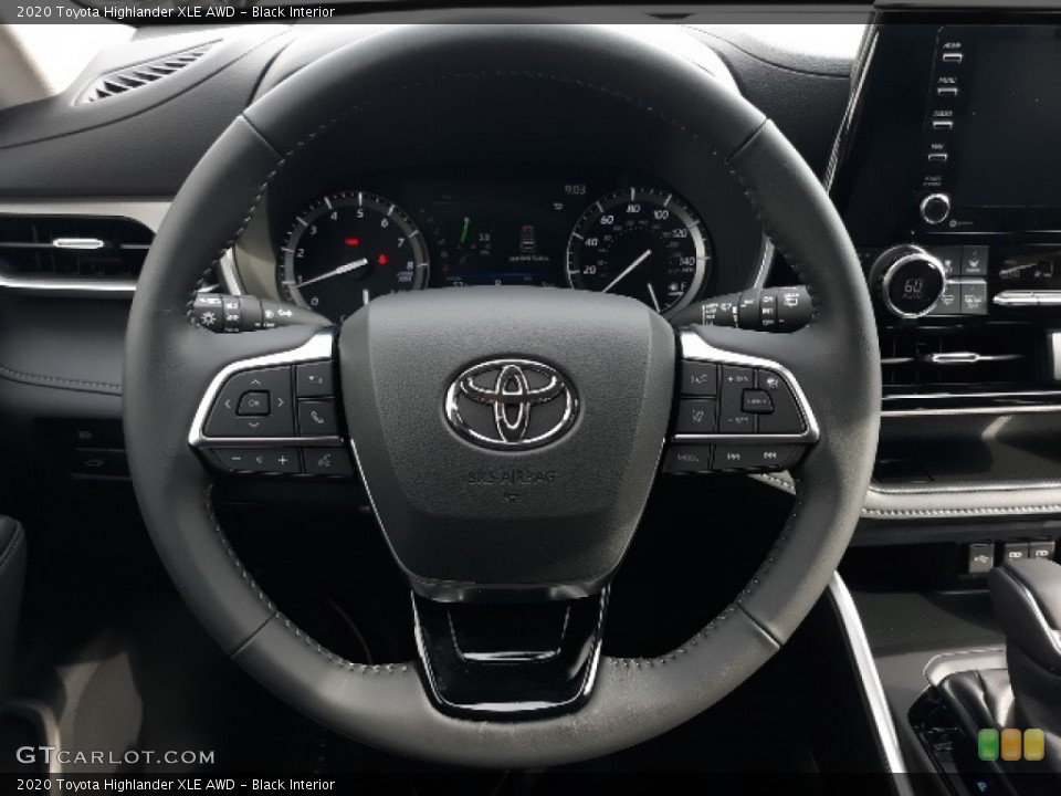 Black Interior Steering Wheel for the 2020 Toyota Highlander XLE AWD #137425915