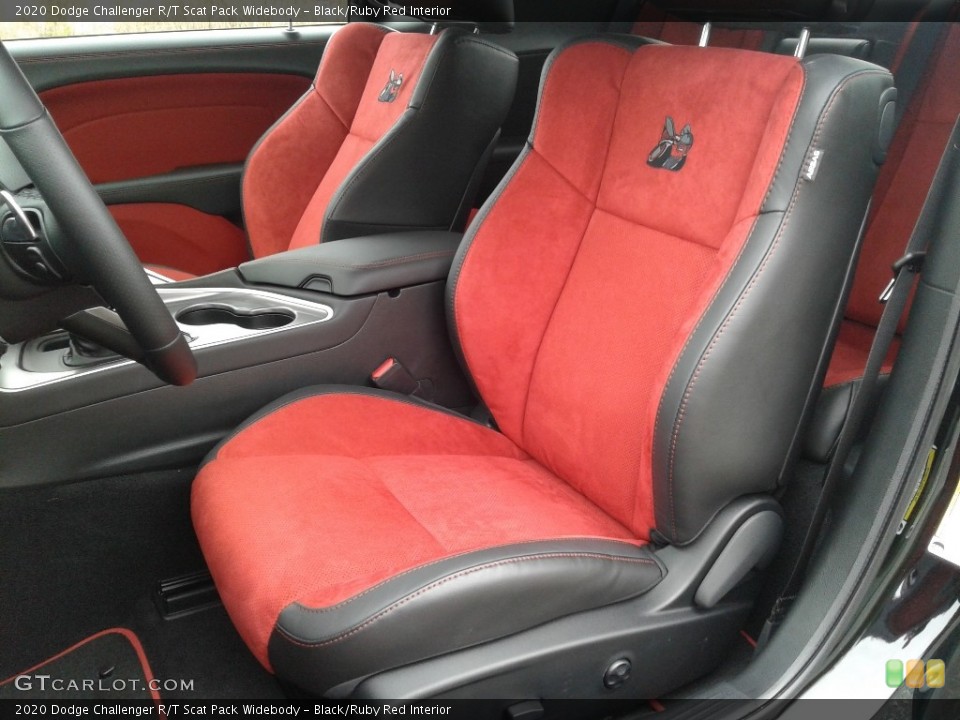 Black/Ruby Red Interior Front Seat for the 2020 Dodge Challenger R/T Scat Pack Widebody #137430820