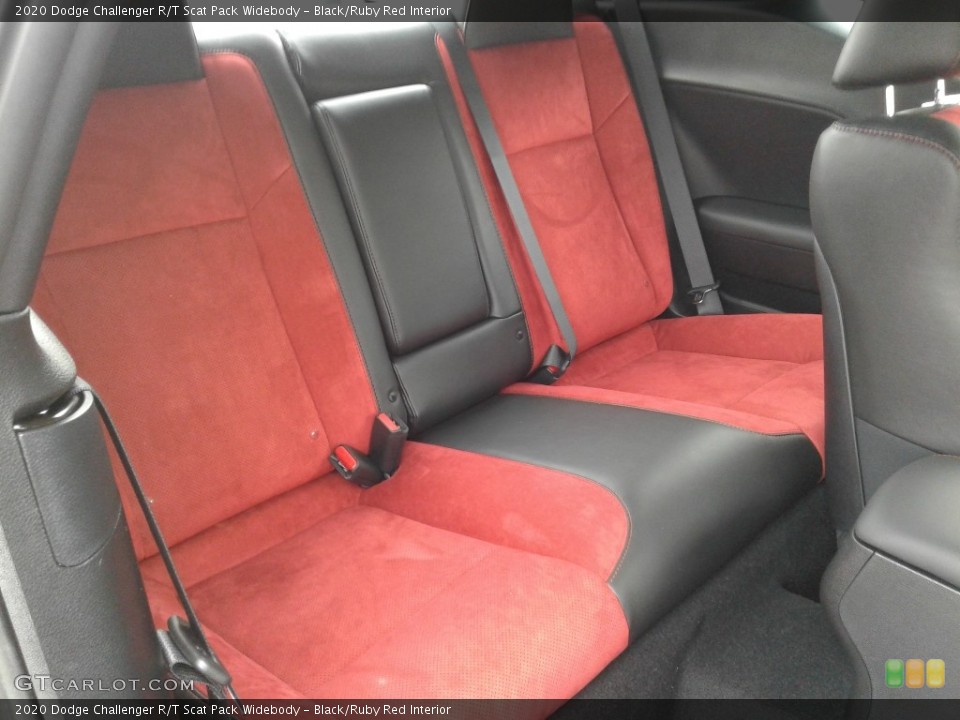 Black/Ruby Red Interior Rear Seat for the 2020 Dodge Challenger R/T Scat Pack Widebody #137430934