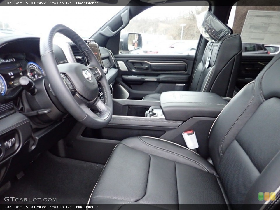 Black Interior Front Seat for the 2020 Ram 1500 Limited Crew Cab 4x4 #137431120