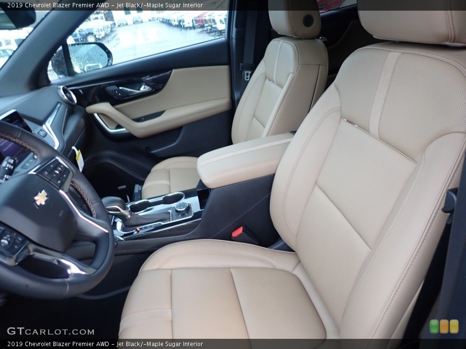 Jet Black/­Maple Sugar Interior Front Seat for the 2019 Chevrolet Blazer Premier AWD #137441324