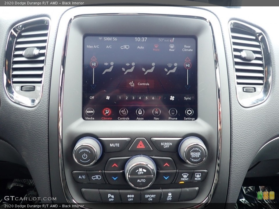 Black Interior Controls for the 2020 Dodge Durango R/T AWD #137450270