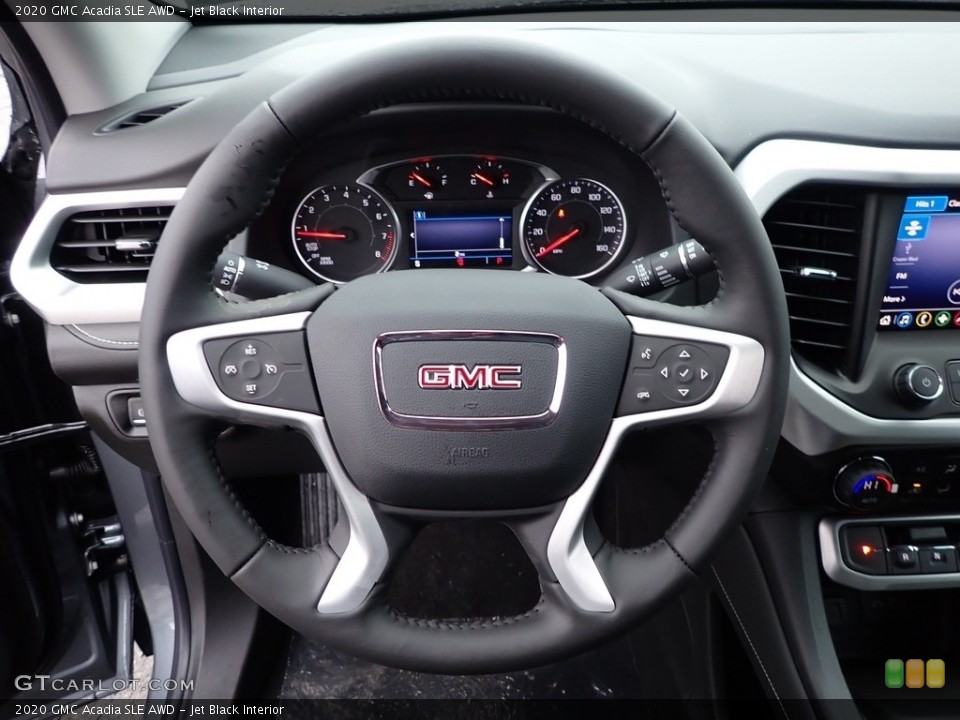 Jet Black Interior Steering Wheel for the 2020 GMC Acadia SLE AWD #137452739