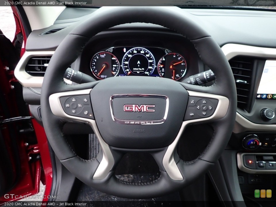 Jet Black Interior Steering Wheel for the 2020 GMC Acadia Denali AWD #137453150
