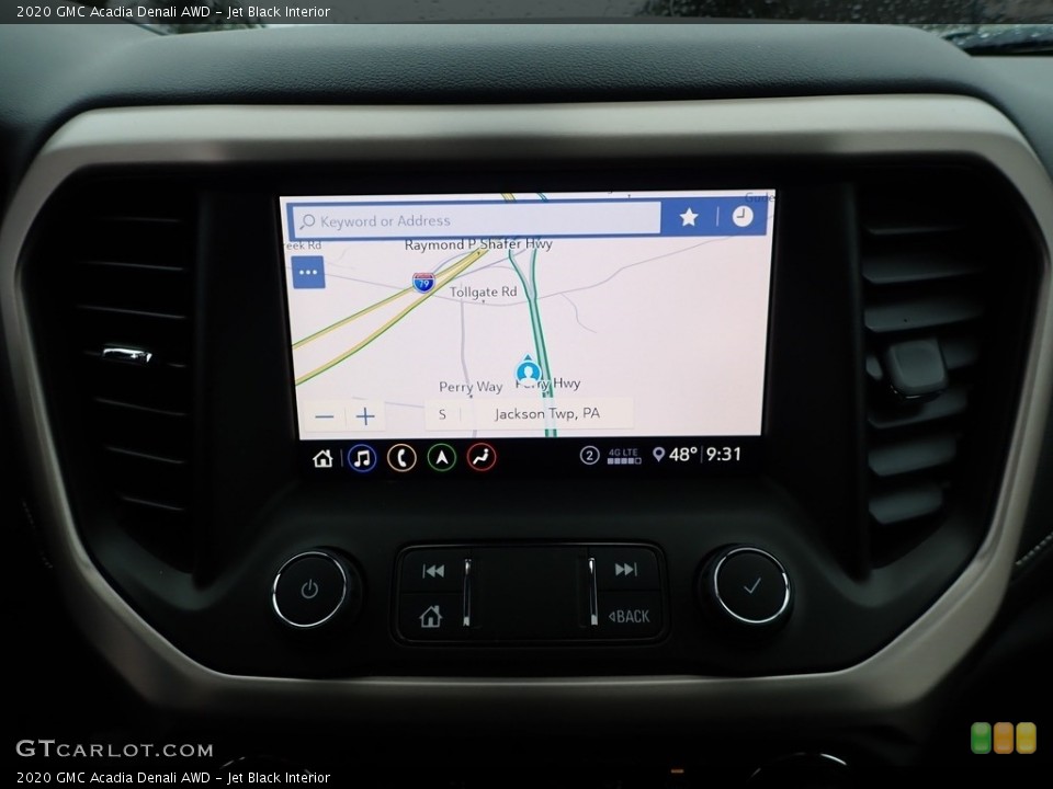 Jet Black Interior Navigation for the 2020 GMC Acadia Denali AWD #137453204