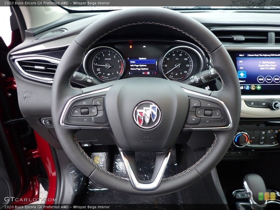 Whisper Beige Interior Steering Wheel for the 2020 Buick Encore GX Preferred AWD #137453516
