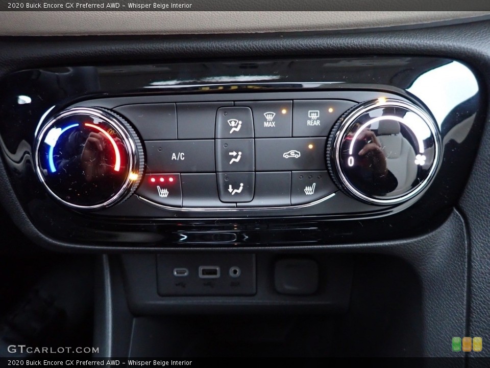 Whisper Beige Interior Controls for the 2020 Buick Encore GX Preferred AWD #137453546