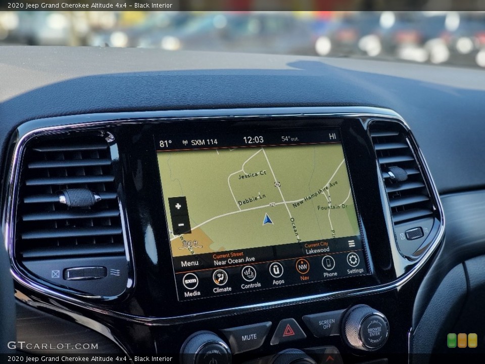 Black Interior Navigation for the 2020 Jeep Grand Cherokee Altitude 4x4 #137457930