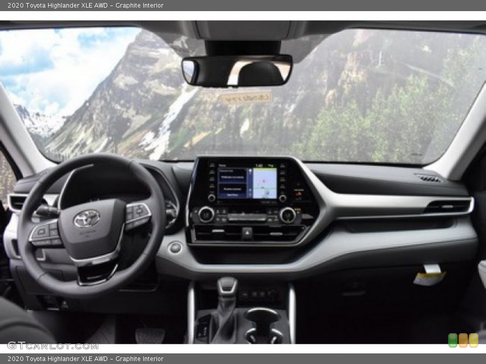 Graphite Interior Dashboard for the 2020 Toyota Highlander XLE AWD #137475642