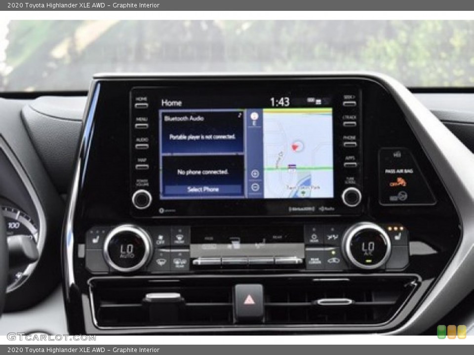 Graphite Interior Controls for the 2020 Toyota Highlander XLE AWD #137475678