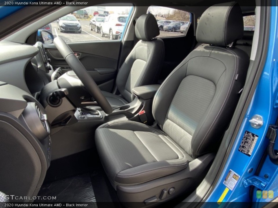 Black Interior Front Seat for the 2020 Hyundai Kona Ultimate AWD #137475855