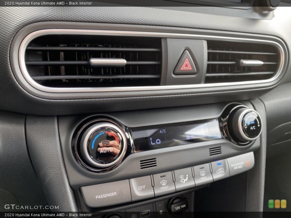 Black Interior Controls for the 2020 Hyundai Kona Ultimate AWD #137476137