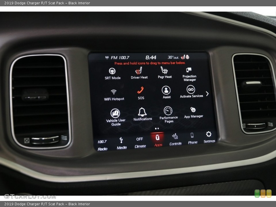 Black Interior Controls for the 2019 Dodge Charger R/T Scat Pack #137481603
