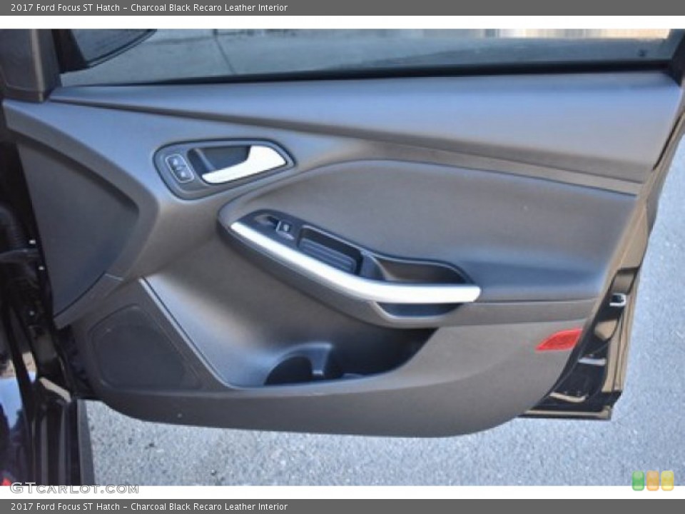 Charcoal Black Recaro Leather Interior Door Panel for the 2017 Ford Focus ST Hatch #137488104