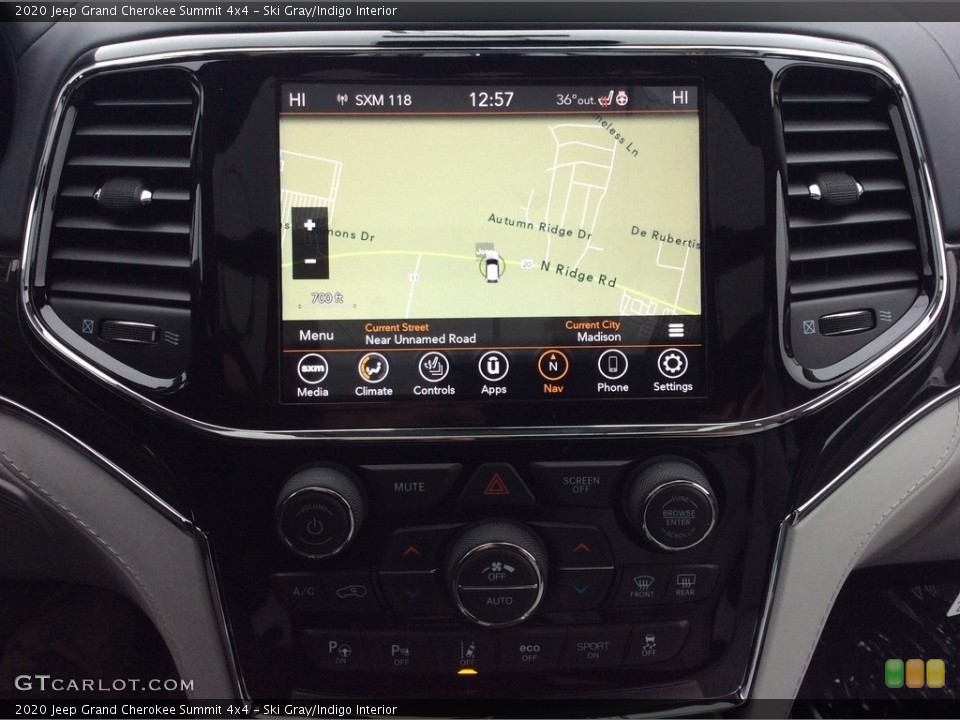 Ski Gray/Indigo Interior Navigation for the 2020 Jeep Grand Cherokee Summit 4x4 #137495431