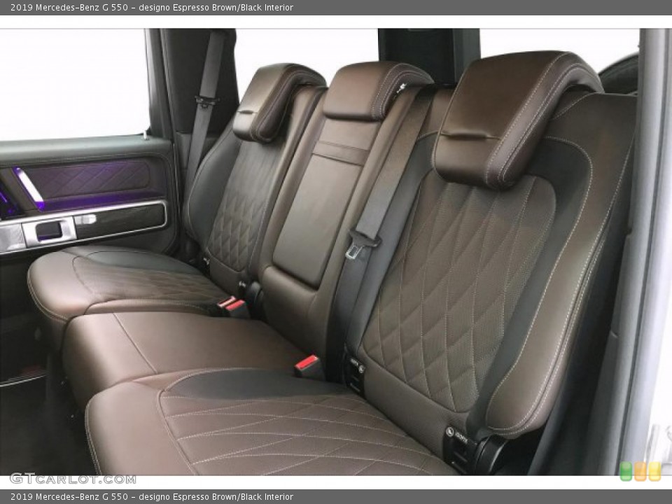 designo Espresso Brown/Black Interior Rear Seat for the 2019 Mercedes-Benz G 550 #137507410