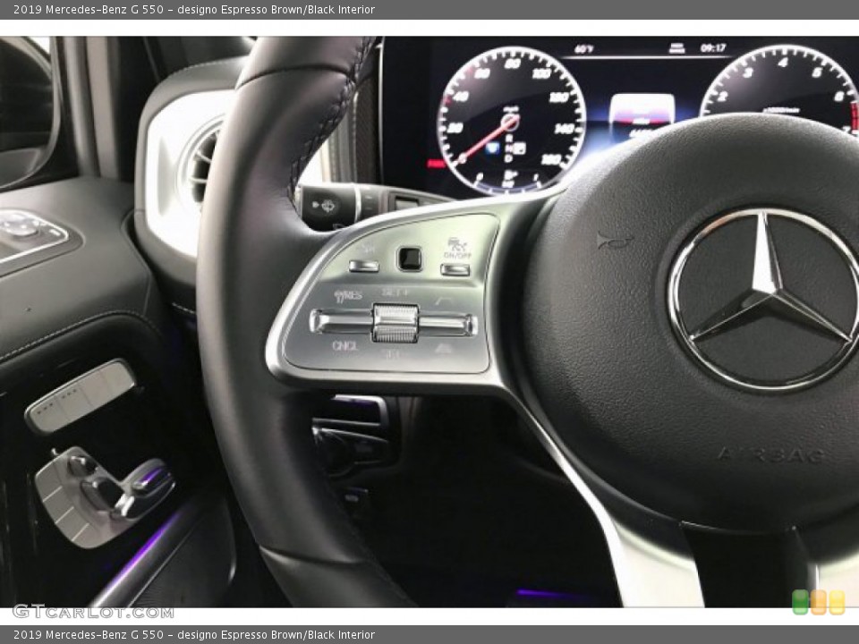 designo Espresso Brown/Black Interior Steering Wheel for the 2019 Mercedes-Benz G 550 #137507440
