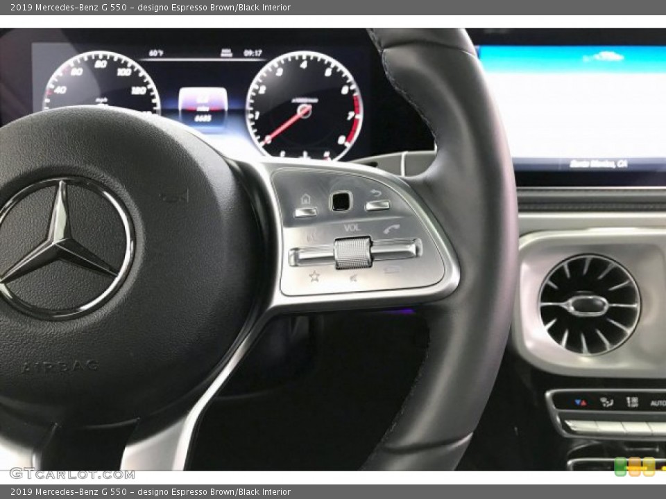 designo Espresso Brown/Black Interior Steering Wheel for the 2019 Mercedes-Benz G 550 #137507446