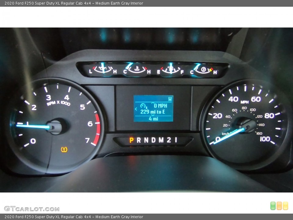 Medium Earth Gray Interior Gauges for the 2020 Ford F250 Super Duty XL Regular Cab 4x4 #137511958