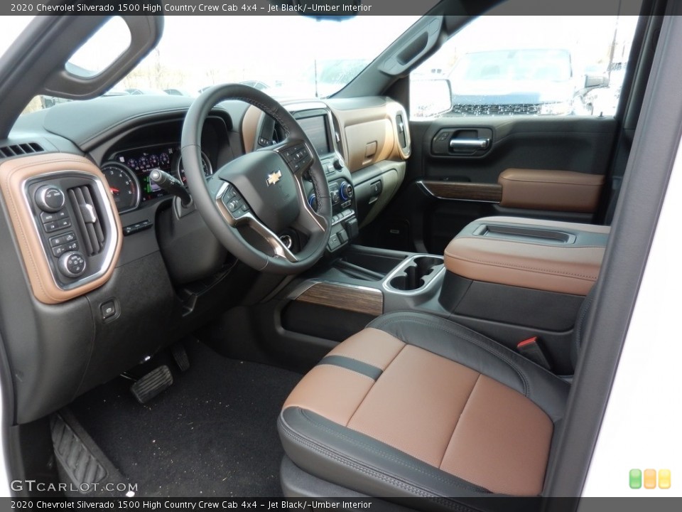 Jet Black/­Umber Interior Photo for the 2020 Chevrolet Silverado 1500 High Country Crew Cab 4x4 #137518017