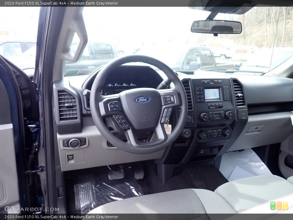Medium Earth Gray Interior Dashboard for the 2020 Ford F150 XL SuperCab 4x4 #137520939