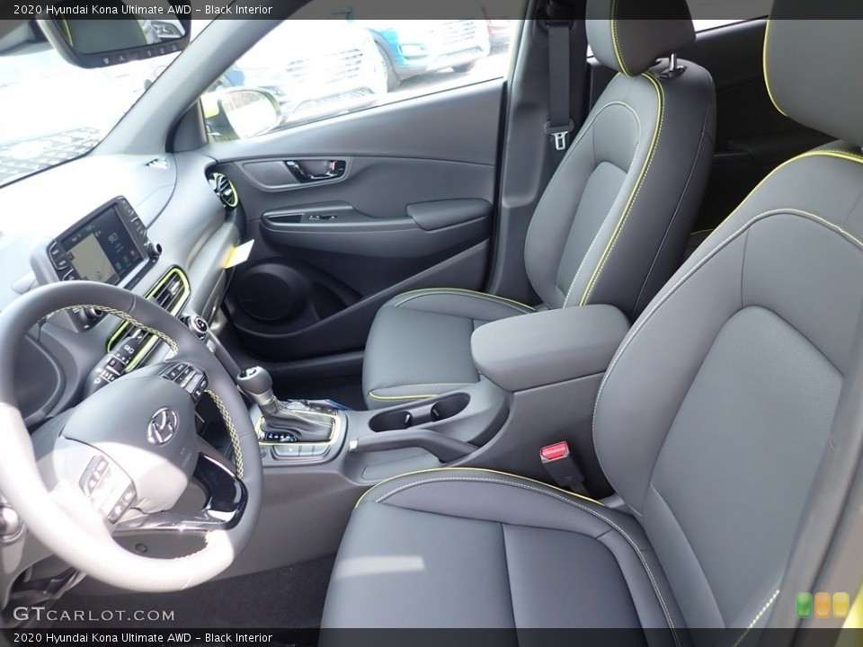 Black Interior Front Seat for the 2020 Hyundai Kona Ultimate AWD #137525268
