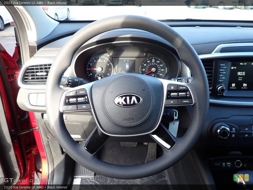 Black Interior Steering Wheel for the 2020 Kia Sorento LX AWD #137525730