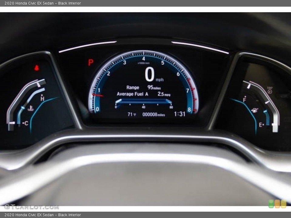 Black Interior Gauges for the 2020 Honda Civic EX Sedan #137532361