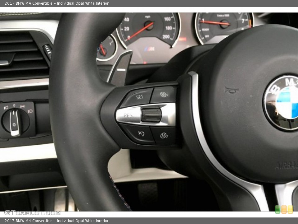 Individual Opal White Interior Steering Wheel for the 2017 BMW M4 Convertible #137535370